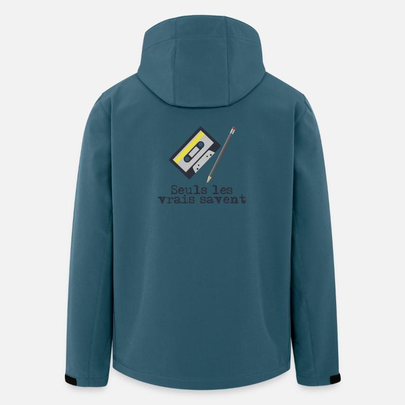 Les_vrais_savent - Recycelte Männer Softshell-Jacke von Stanley/Stella - Dunkles Petrol