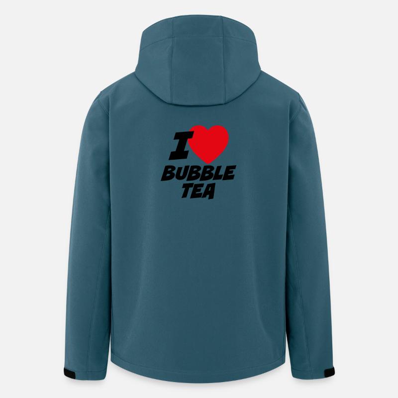 Ich liebe Bubble Tea - Recycelte Männer Softshell-Jacke von Stanley/Stella - Dunkles Petrol