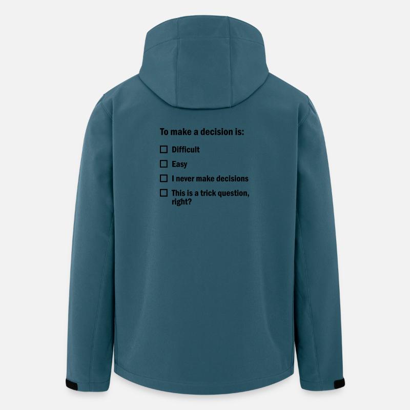 Prendre une décision, c’est... - Veste softshell homme en polyester recyclé Stanley/Stella - bleu pétrole foncé