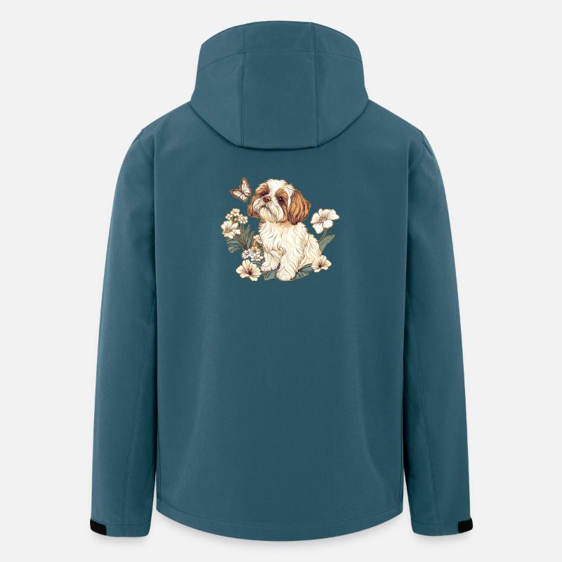 Shih Tzu - Recycelte Männer Softshell-Jacke von Stanley/Stella - Dunkles Petrol
