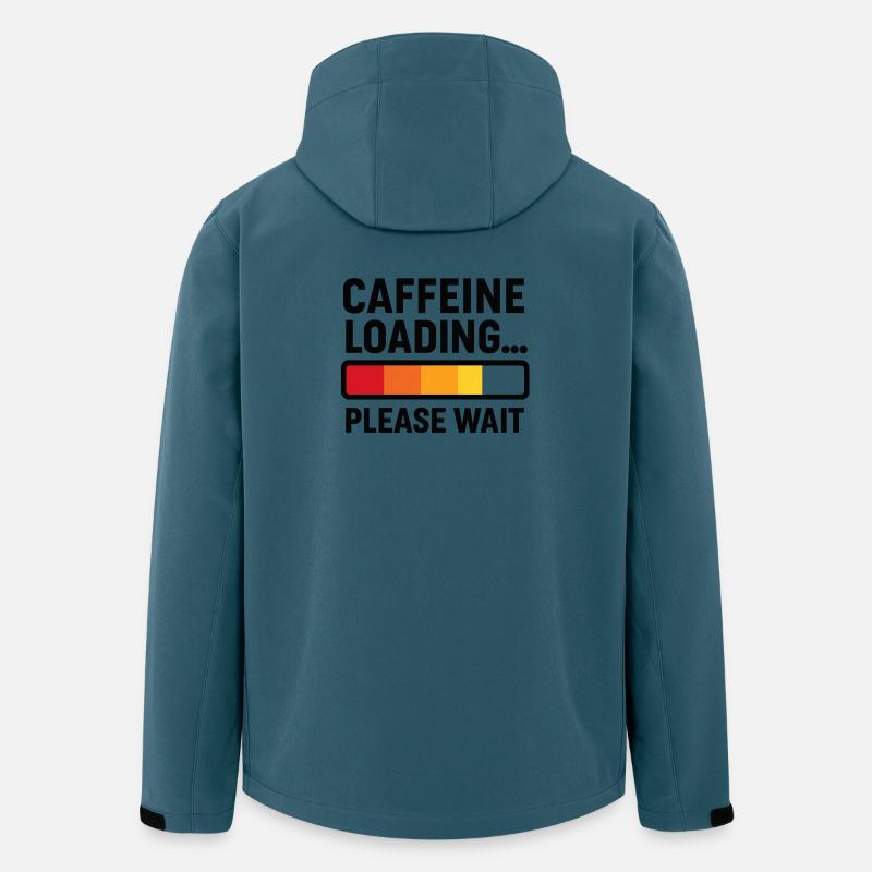 Chargement de caféine – Coffee Power - Veste softshell homme en polyester recyclé Stanley/Stella - bleu pétrole foncé