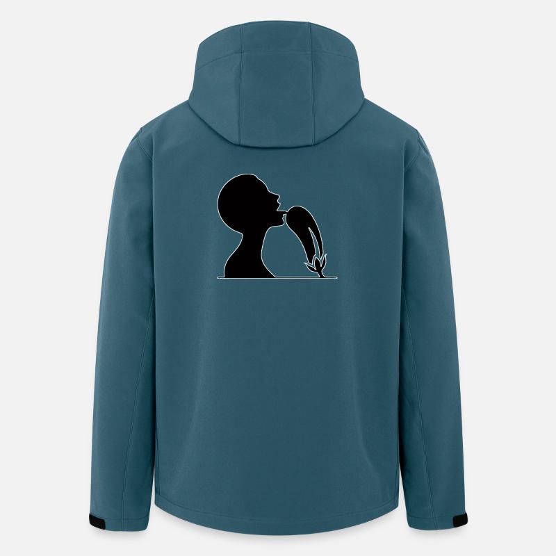 Ich liebe Auberginen - Recycelte Männer Softshell-Jacke von Stanley/Stella - Dunkles Petrol