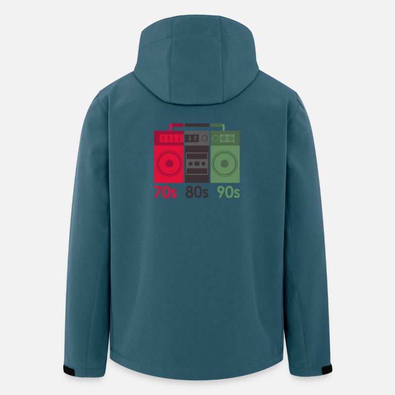 Retro Ghettoblaster-Ära Mashup - Recycelte Männer Softshell-Jacke von Stanley/Stella - Dunkles Petrol
