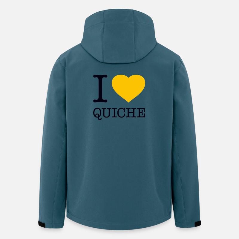 I love Quiche - Recycelte Männer Softshell-Jacke von Stanley/Stella - Dunkles Petrol
