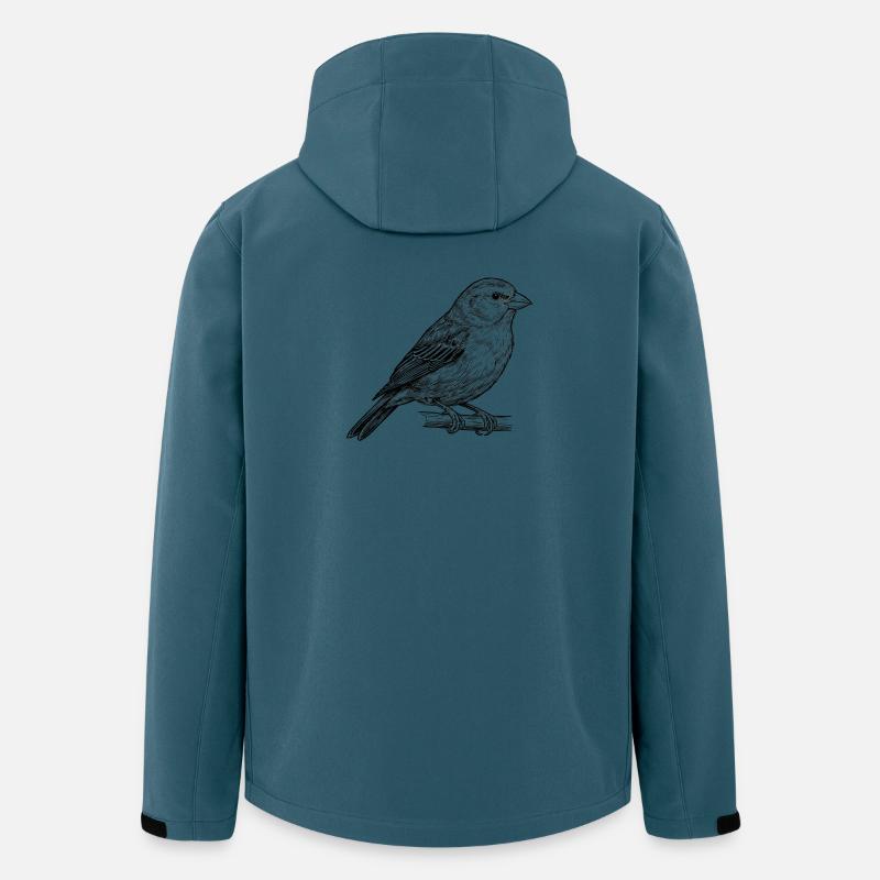 Vogel Singvogel - Recycelte Männer Softshell-Jacke von Stanley/Stella - Dunkles Petrol