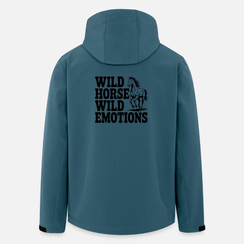 Wildpferd, wilde Gefühle - Recycelte Männer Softshell-Jacke von Stanley/Stella - Dunkles Petrol