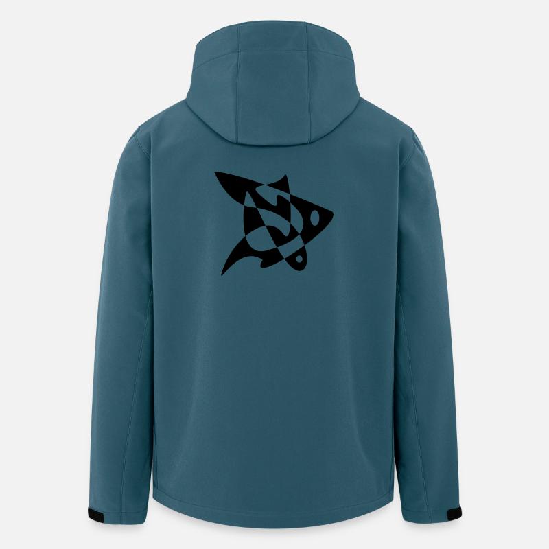 Puzzle-Fisch - Recycelte Männer Softshell-Jacke von Stanley/Stella - Dunkles Petrol