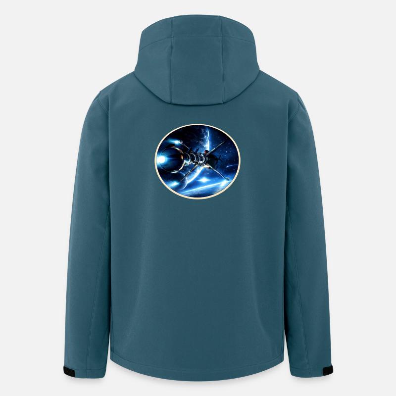 The Comet - Retro Space Emblem – 8-Bit Starship - Men’s Recycled Softshell Jacket by Stanley/Stella - stargazer