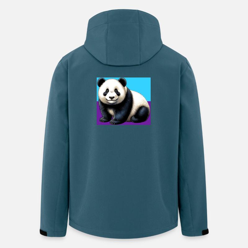 Panda - Recycelte Männer Softshell-Jacke von Stanley/Stella - Dunkles Petrol