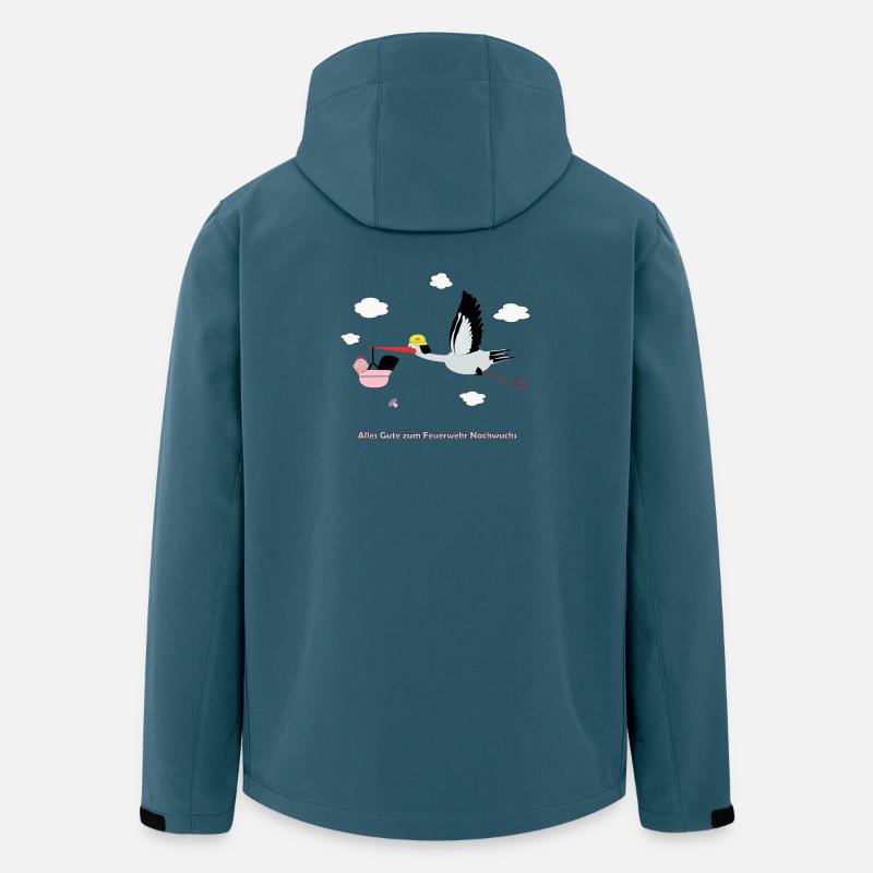Alles Gute zum Feuerwehr Nachwuchs - Mädchen - Recycelte Männer Softshell-Jacke von Stanley/Stella - Dunkles Petrol