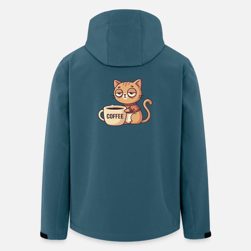 Kätzchen Kaffee Charm - Recycelte Männer Softshell-Jacke von Stanley/Stella - Dunkles Petrol