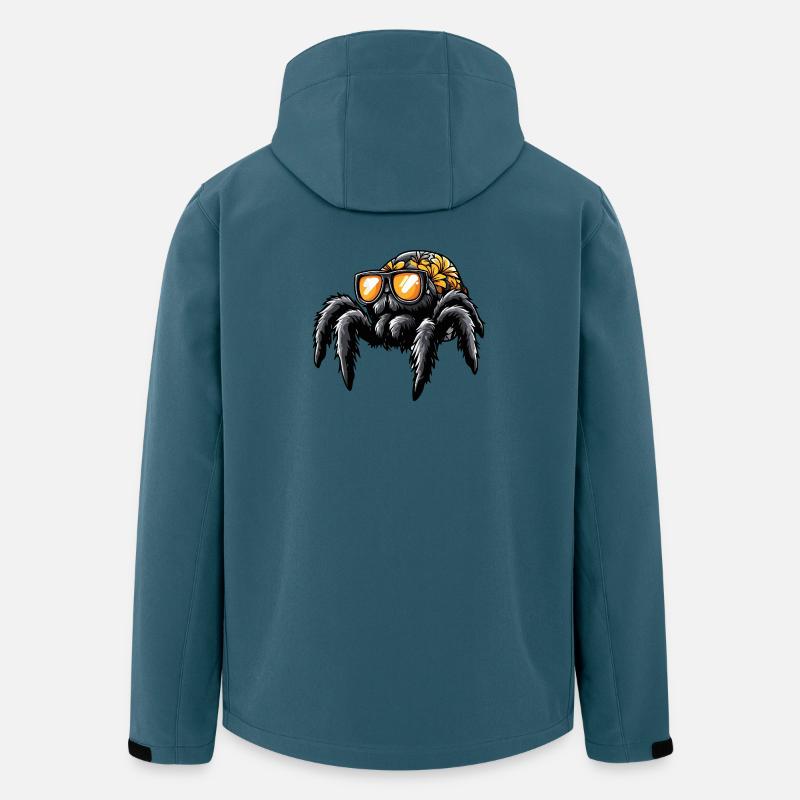 Tarantula Comic Urlaub - Recycelte Männer Softshell-Jacke von Stanley/Stella - Dunkles Petrol