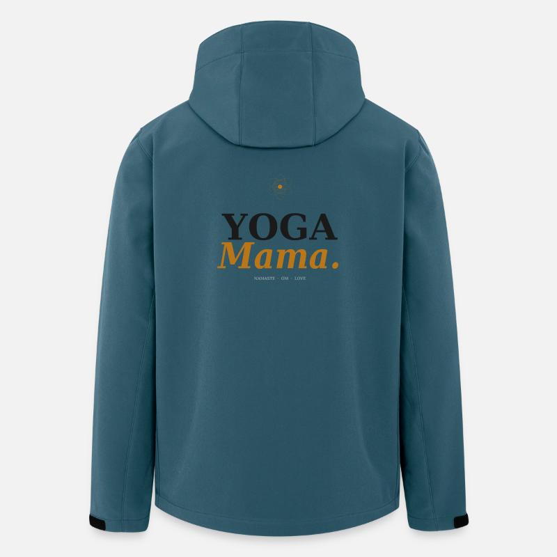 Yoga Mama Namaste - Recycelte Männer Softshell-Jacke von Stanley/Stella - Dunkles Petrol