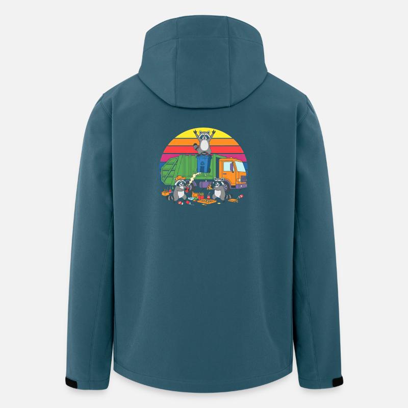 Recycling-Räuber im Regenbogen - Recycelte Männer Softshell-Jacke von Stanley/Stella - Dunkles Petrol