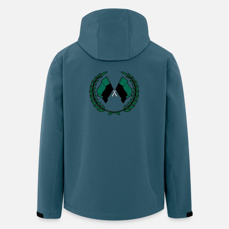 Texel Laurel Flags – Island Pride - Recycelte Männer Softshell-Jacke von Stanley/Stella - Dunkles Petrol