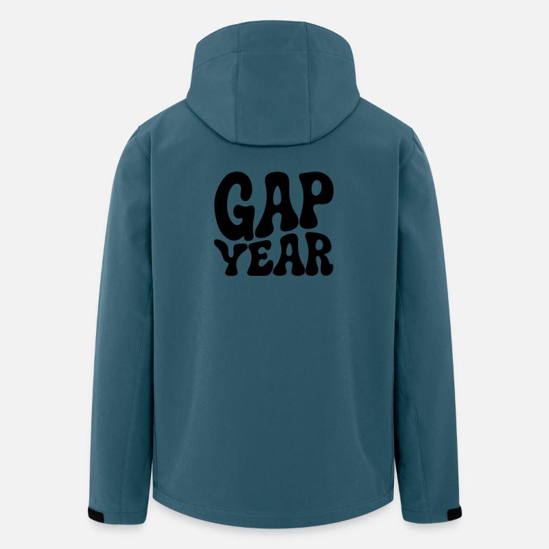 Gap Year siebziger wavy Schriftzug - Recycelte Männer Softshell-Jacke von Stanley/Stella - Dunkles Petrol