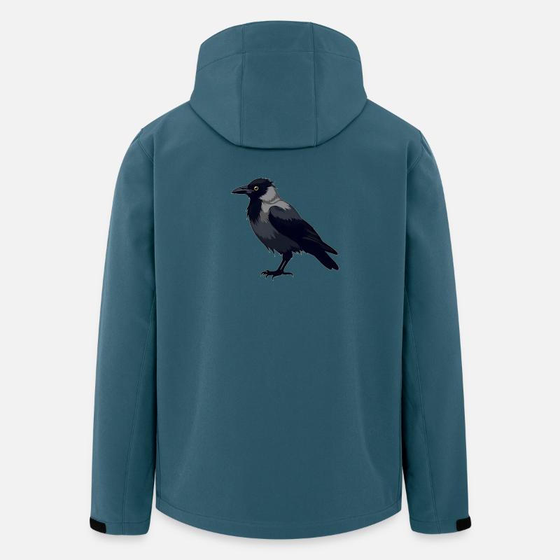Schwarzer Rabe - Recycelte Männer Softshell-Jacke von Stanley/Stella - Dunkles Petrol