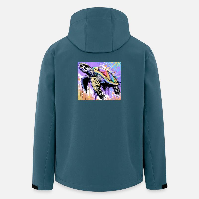 Schildkröte - Recycelte Männer Softshell-Jacke von Stanley/Stella - Dunkles Petrol