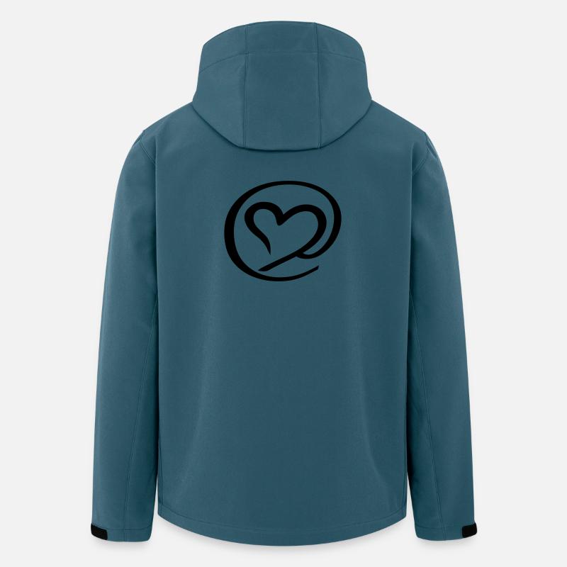 Modernes @ Symbol im klaren Grafikstil - Recycelte Männer Softshell-Jacke von Stanley/Stella - Dunkles Petrol