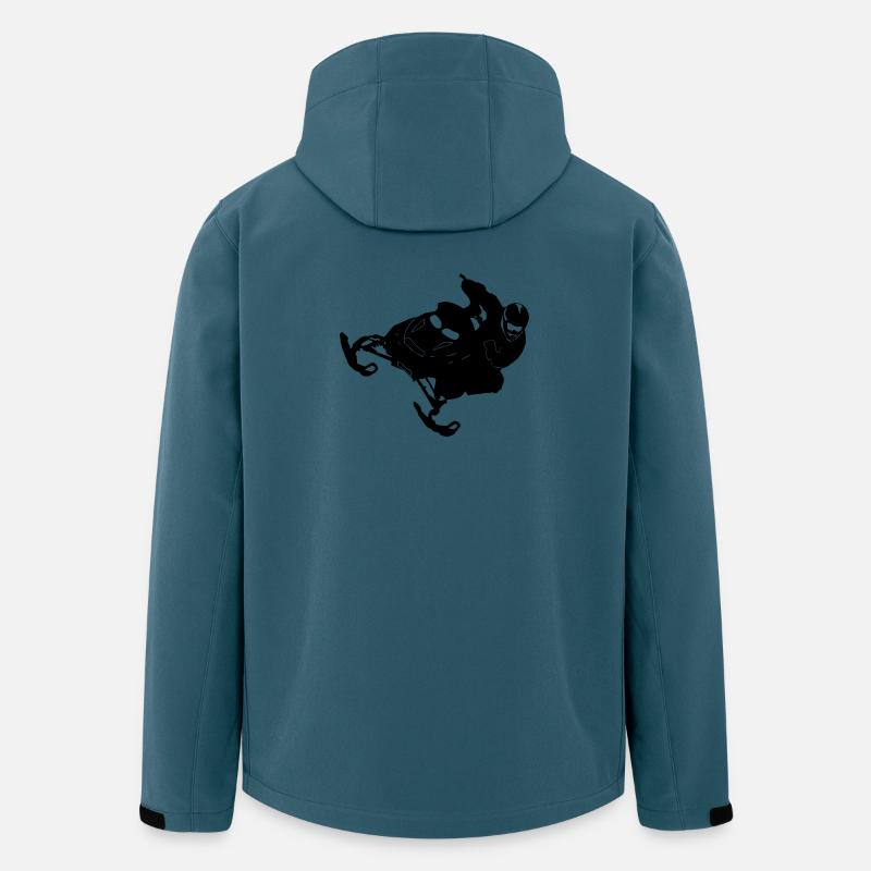 Snowmobil, Snowboarder, Snowboarden, - Recycelte Männer Softshell-Jacke von Stanley/Stella - Dunkles Petrol