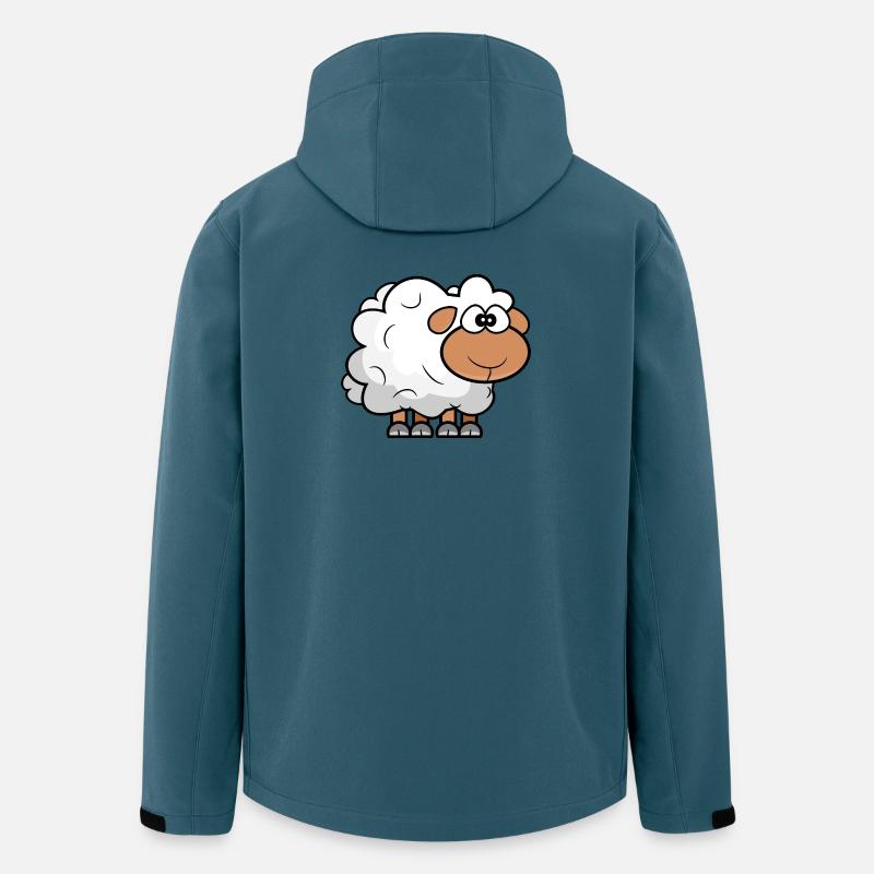 Cartoon Comic Schafe - Recycelte Männer Softshell-Jacke von Stanley/Stella - Dunkles Petrol