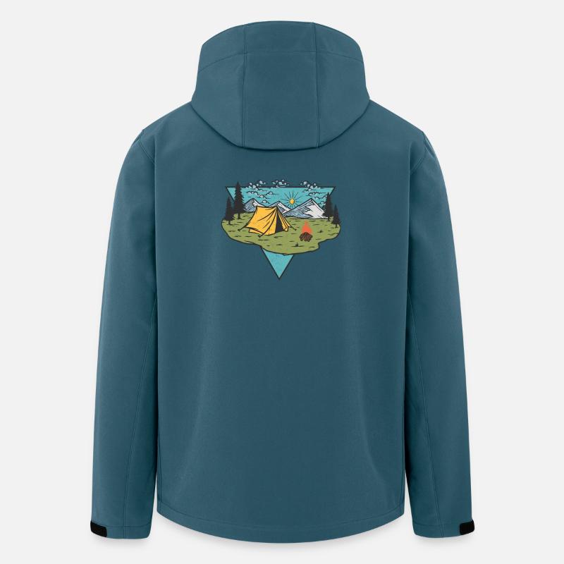 Lagerleben - Recycelte Männer Softshell-Jacke von Stanley/Stella - Dunkles Petrol