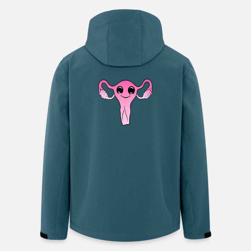 Cuterus Kawaii Uterus - Recycelte Männer Softshell-Jacke von Stanley/Stella - Dunkles Petrol