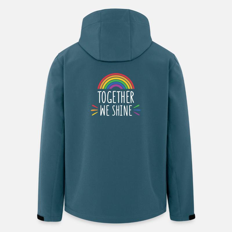 Pride Month - Gemeinsam glänzen wir - Recycelte Männer Softshell-Jacke von Stanley/Stella - Dunkles Petrol