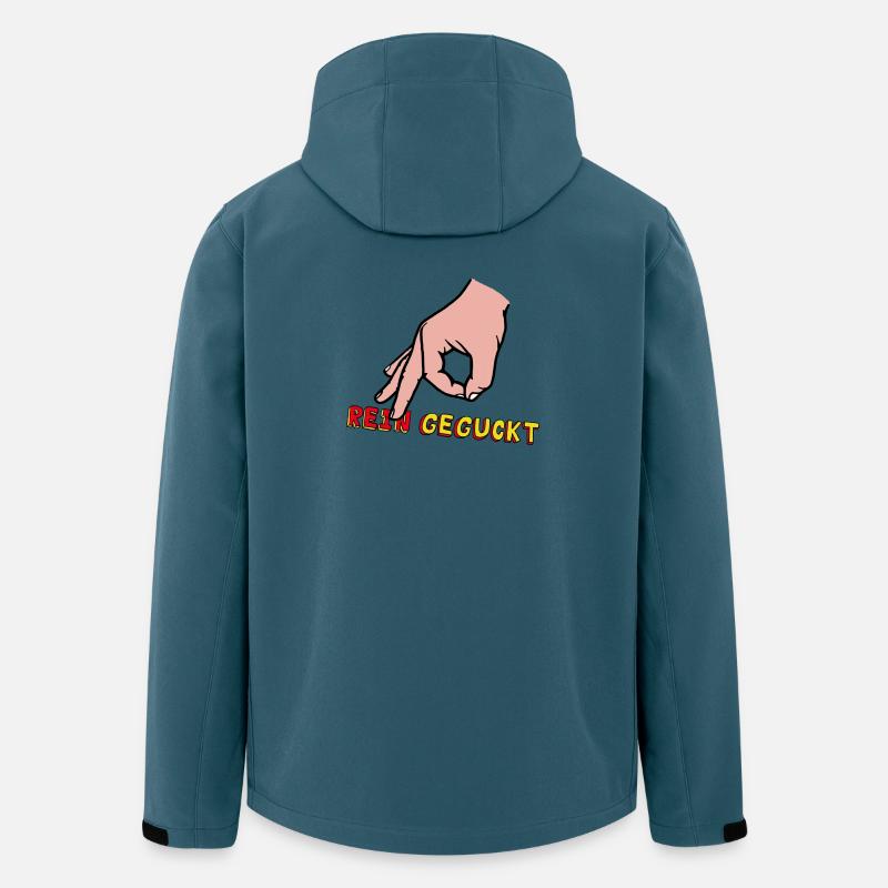 Comic Hand Index Finger with Retro Text - Men’s Recycled Softshell Jacket by Stanley/Stella - stargazer