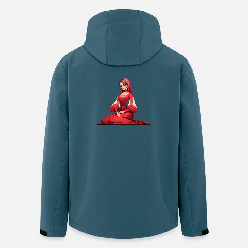 Ded Moroz Snegurotschka russischer Weihnachtsmann - Recycelte Männer Softshell-Jacke von Stanley/Stella - Dunkles Petrol