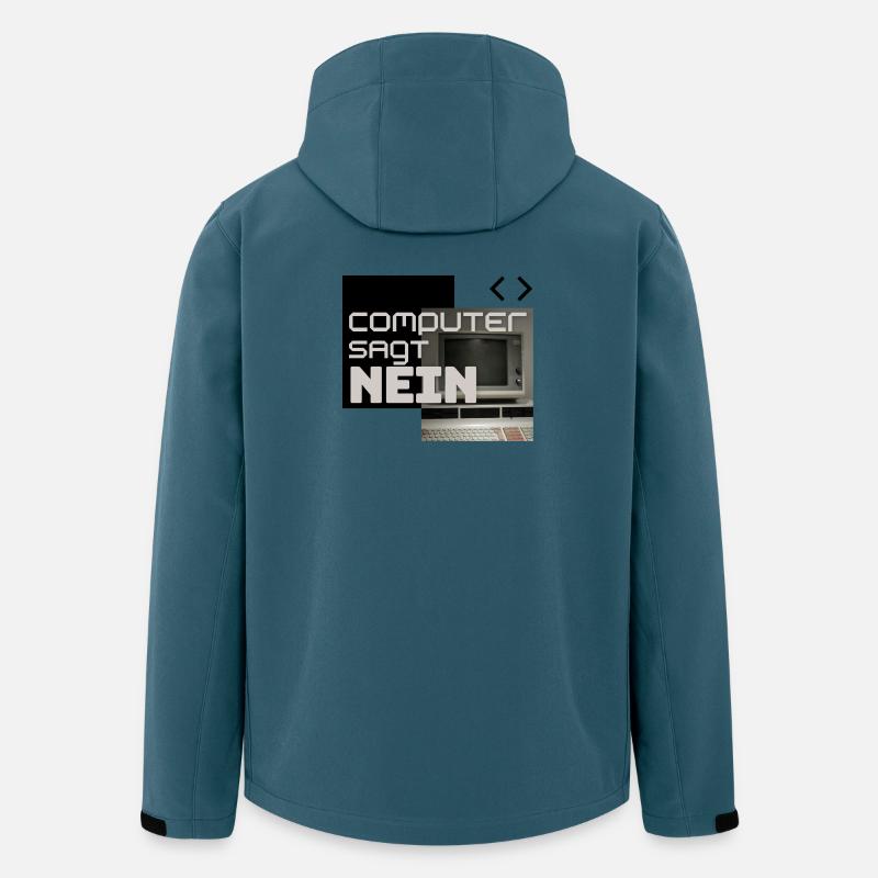 Computer sagt NEIN (Retro) - Recycelte Männer Softshell-Jacke von Stanley/Stella - Dunkles Petrol
