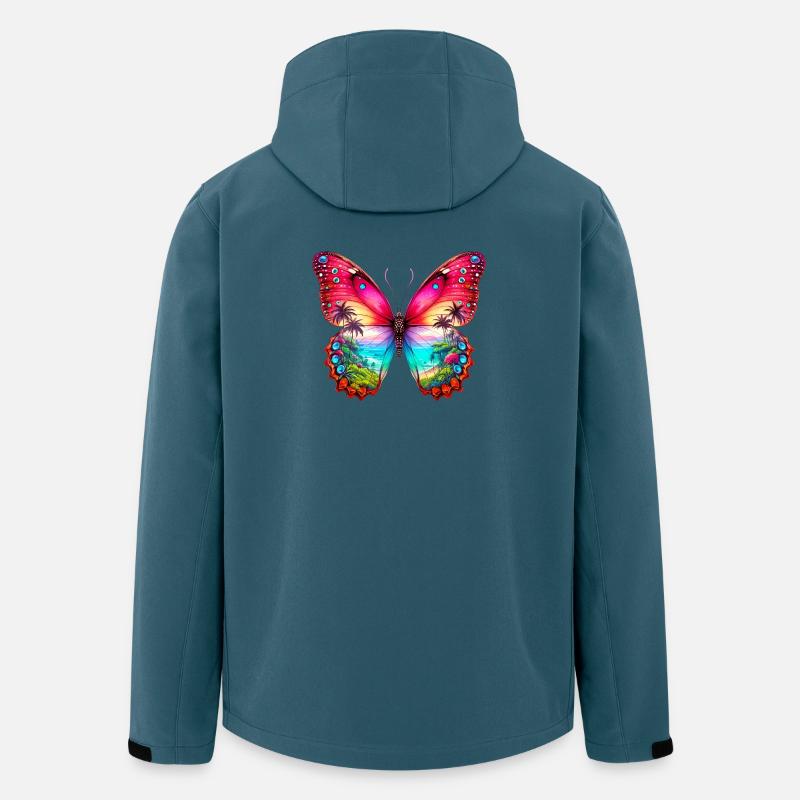 Papillon - Veste softshell homme en polyester recyclé Stanley/Stella - bleu pétrole foncé