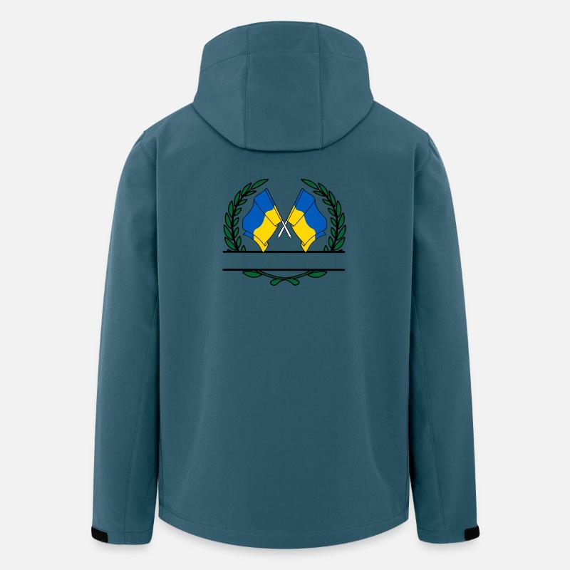 Flags Ukraine laurel wreath banner - Men’s Recycled Softshell Jacket by Stanley/Stella - stargazer
