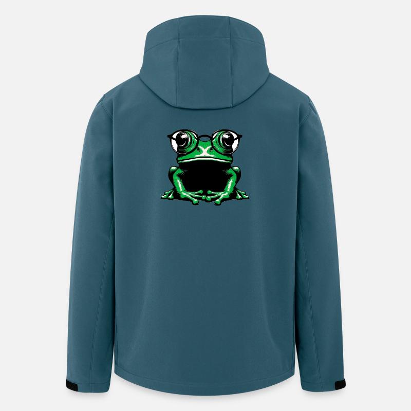 Frosch mit Brille - Recycelte Männer Softshell-Jacke von Stanley/Stella - Dunkles Petrol