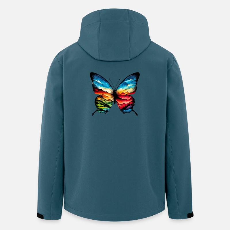 Papillon - Veste softshell homme en polyester recyclé Stanley/Stella - bleu pétrole foncé