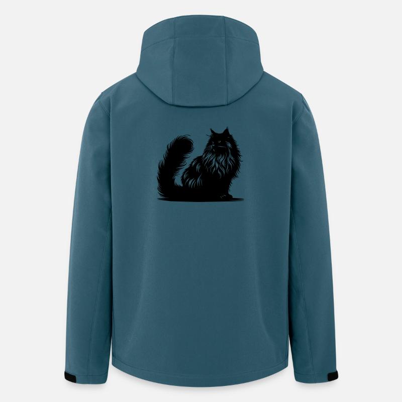 Norwegische Waldkatze - Recycelte Männer Softshell-Jacke von Stanley/Stella - Dunkles Petrol
