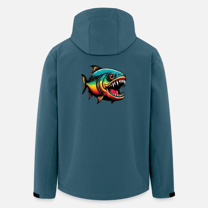 Piranha - Recycelte Männer Softshell-Jacke von Stanley/Stella - Dunkles Petrol