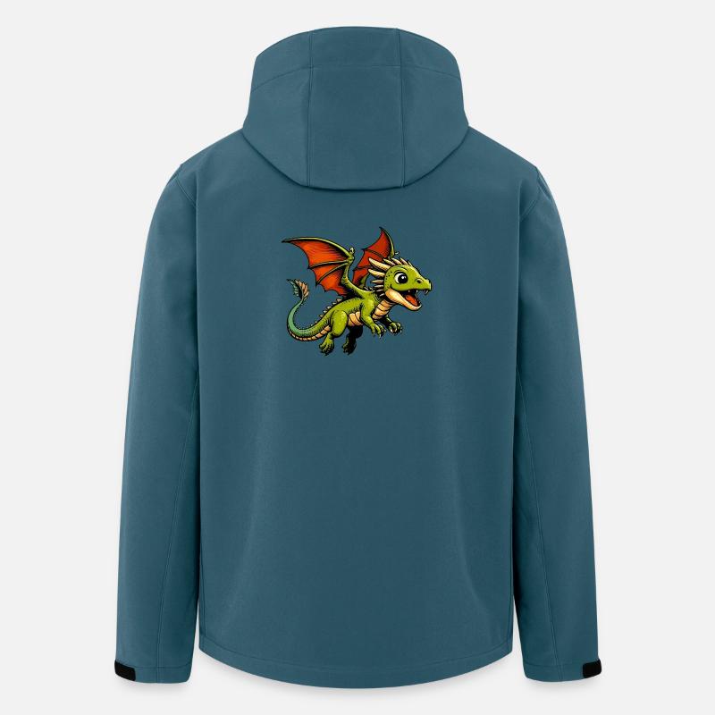 Drache - Recycelte Männer Softshell-Jacke von Stanley/Stella - Dunkles Petrol