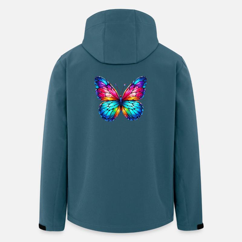 Schmetterling - Recycelte Männer Softshell-Jacke von Stanley/Stella - Dunkles Petrol