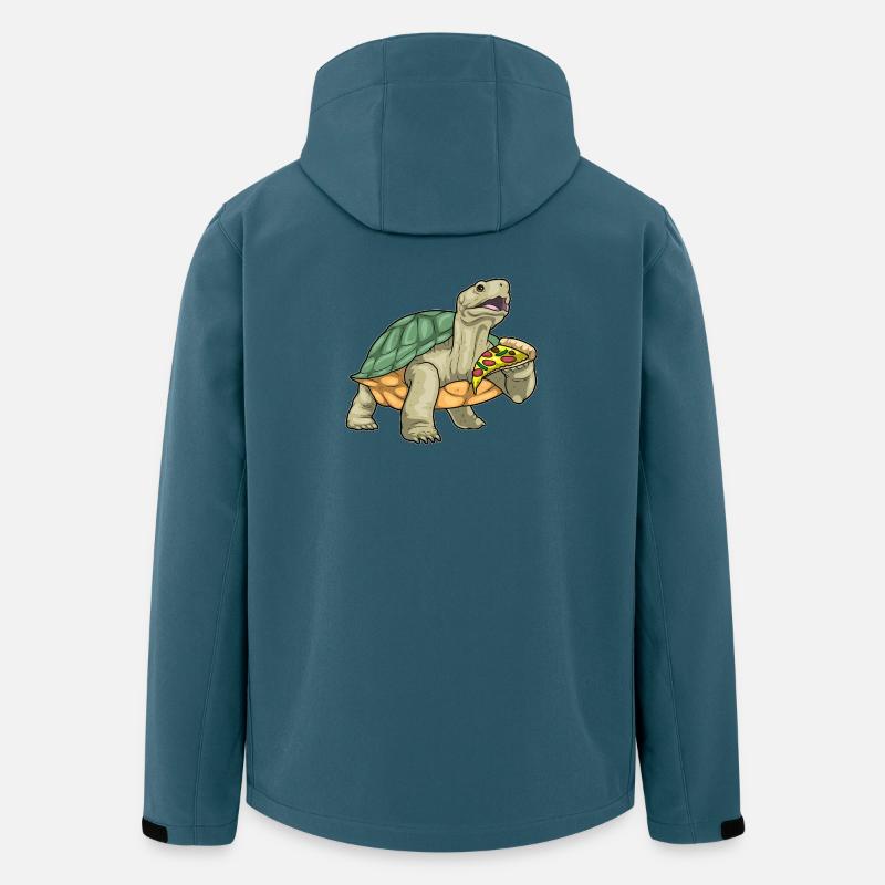 Schildkröte Pizza - Recycelte Männer Softshell-Jacke von Stanley/Stella - Dunkles Petrol