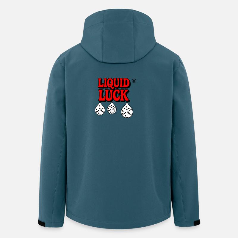 Flüssige Glückswürfel Tropfen - Recycelte Männer Softshell-Jacke von Stanley/Stella - Dunkles Petrol