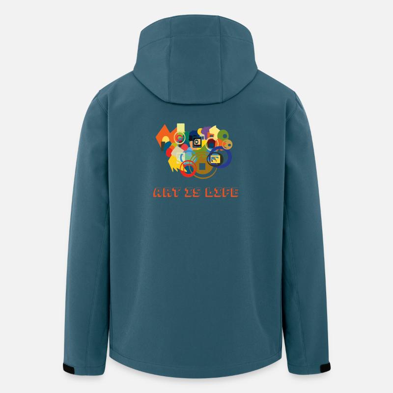 Kunst ist Leben – Farbrausch - Recycelte Männer Softshell-Jacke von Stanley/Stella - Dunkles Petrol