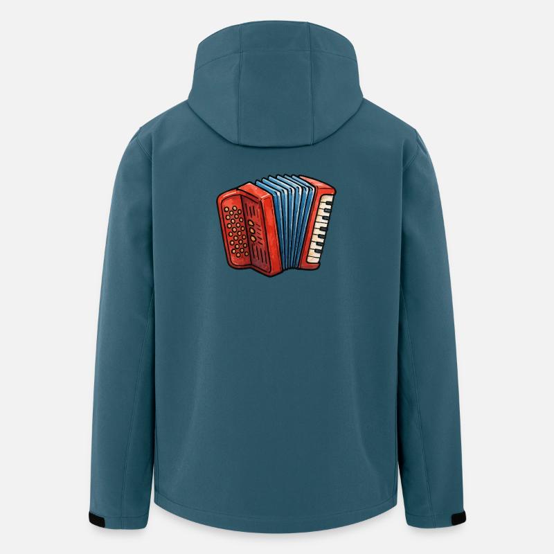 Akkordeon Farbspiel Retro - Recycelte Männer Softshell-Jacke von Stanley/Stella - Dunkles Petrol