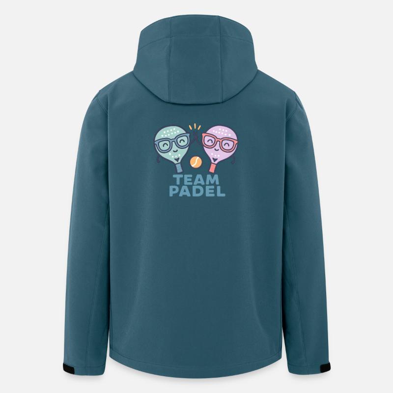 Duell Padel Freundliche Maskottchen Bunt - Recycelte Männer Softshell-Jacke von Stanley/Stella - Dunkles Petrol