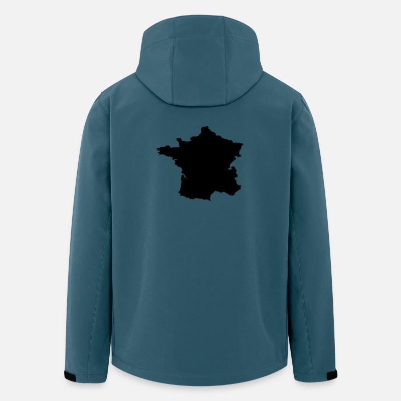 Frankreich Country - Recycelte Männer Softshell-Jacke von Stanley/Stella - Dunkles Petrol