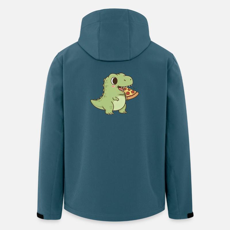 T-Rex isst Pizza - Recycelte Männer Softshell-Jacke von Stanley/Stella - Dunkles Petrol