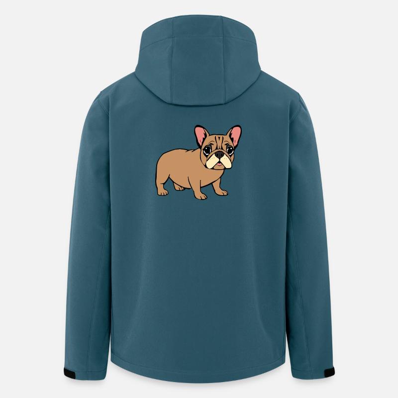 Französische Bulldogge  - Recycelte Männer Softshell-Jacke von Stanley/Stella - Dunkles Petrol