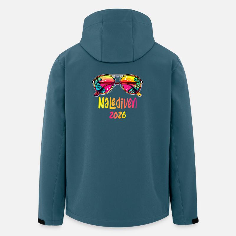 Malediven 2026 Neon Sonnenbrille - Recycelte Männer Softshell-Jacke von Stanley/Stella - Dunkles Petrol