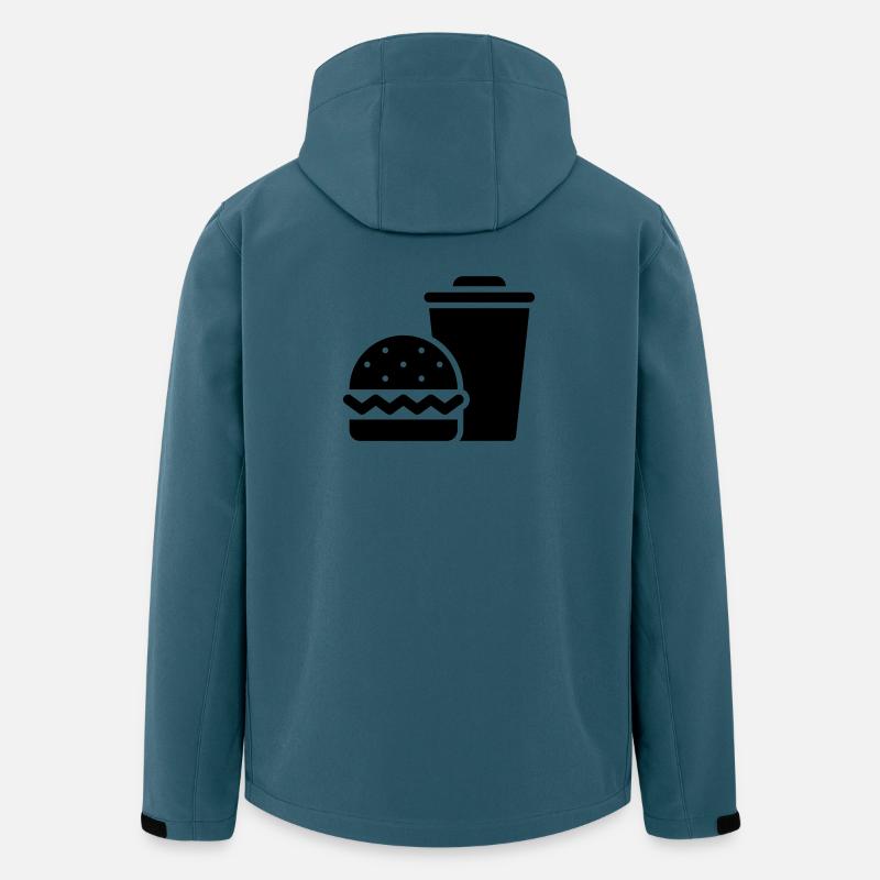 Restauration rapide, burgers, food trucks - Veste softshell homme en polyester recyclé Stanley/Stella - bleu pétrole foncé