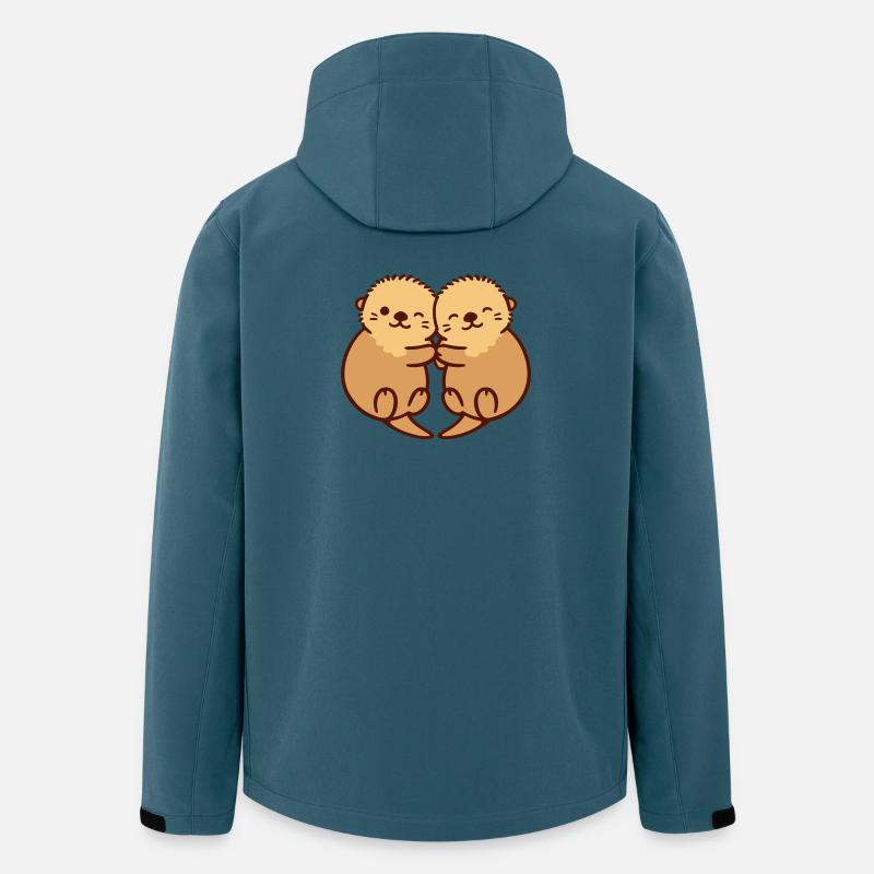 Otter Umarmung - Recycelte Männer Softshell-Jacke von Stanley/Stella - Dunkles Petrol